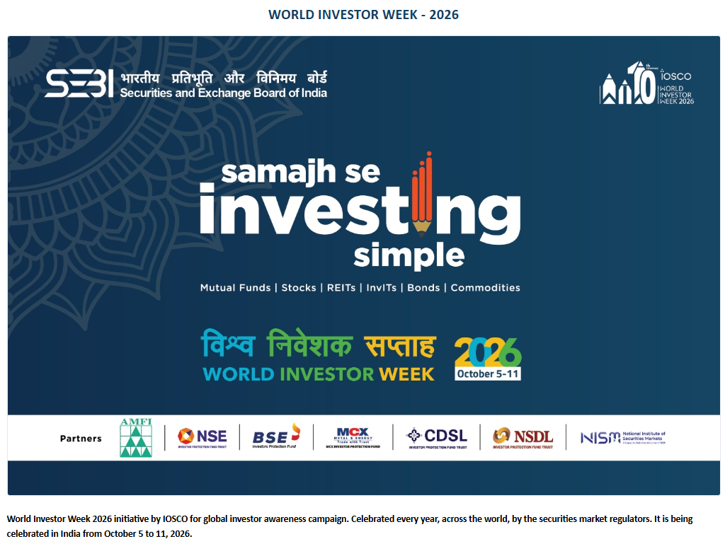 World Investor Week 2026 initiative by IOSCO and SEBI